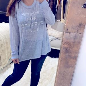 Fifth Sun sleepwear Wake me when Quarantine is over graphic top